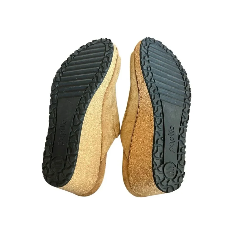 Papillio by Birkenstock Women's Namica Suede Wedge mules slip On Sandals 37/6